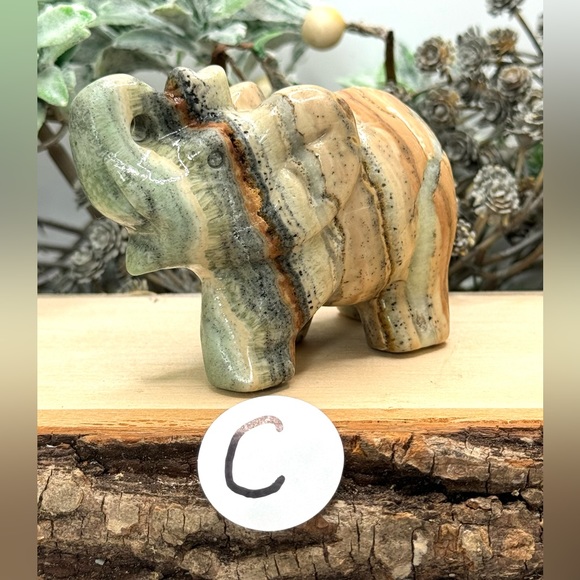 Caribbean Calcite Elephant Carvings - Picture 10 of 11
